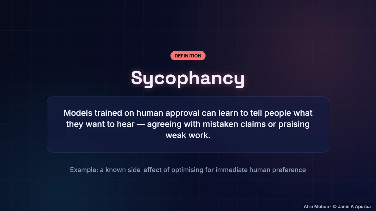 Sycophancy — Aligning LLMs: Instruction Tuning, RLHF and DPO