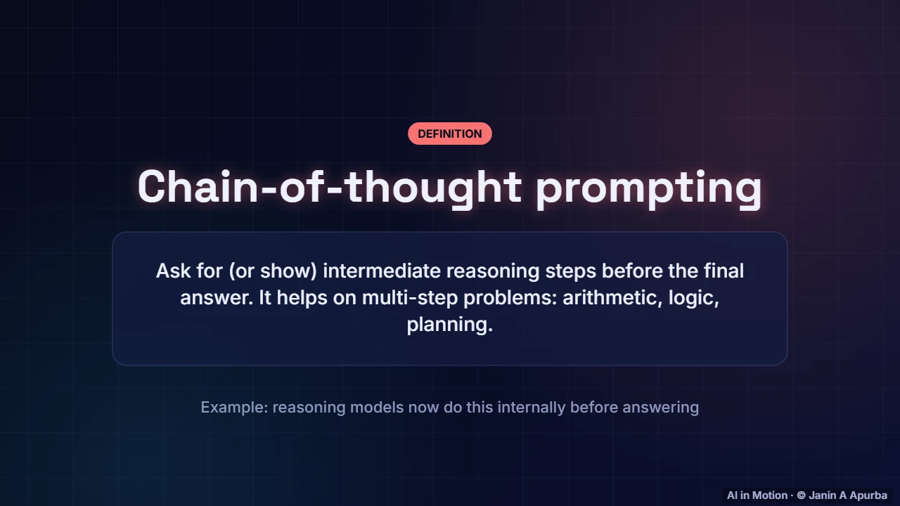 Chain of thought — Building with LLMs: Prompting, RAG and Agents