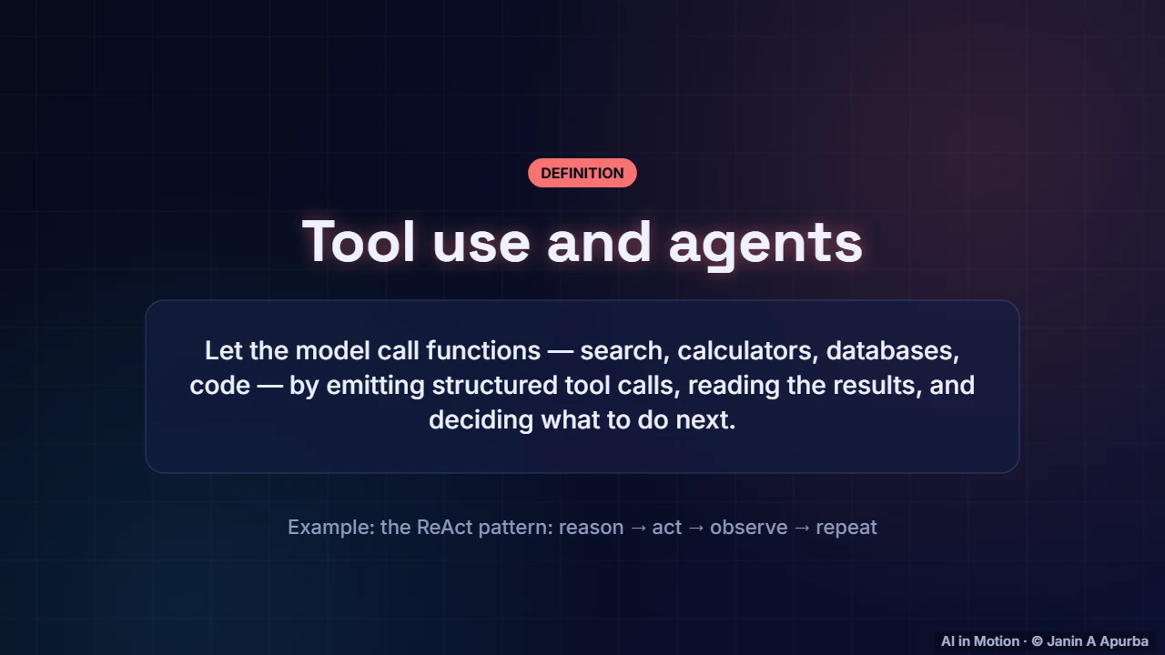 Agents and tools — Building with LLMs: Prompting, RAG and Agents