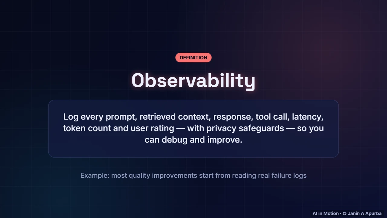 Observability — Building with LLMs: Prompting, RAG and Agents