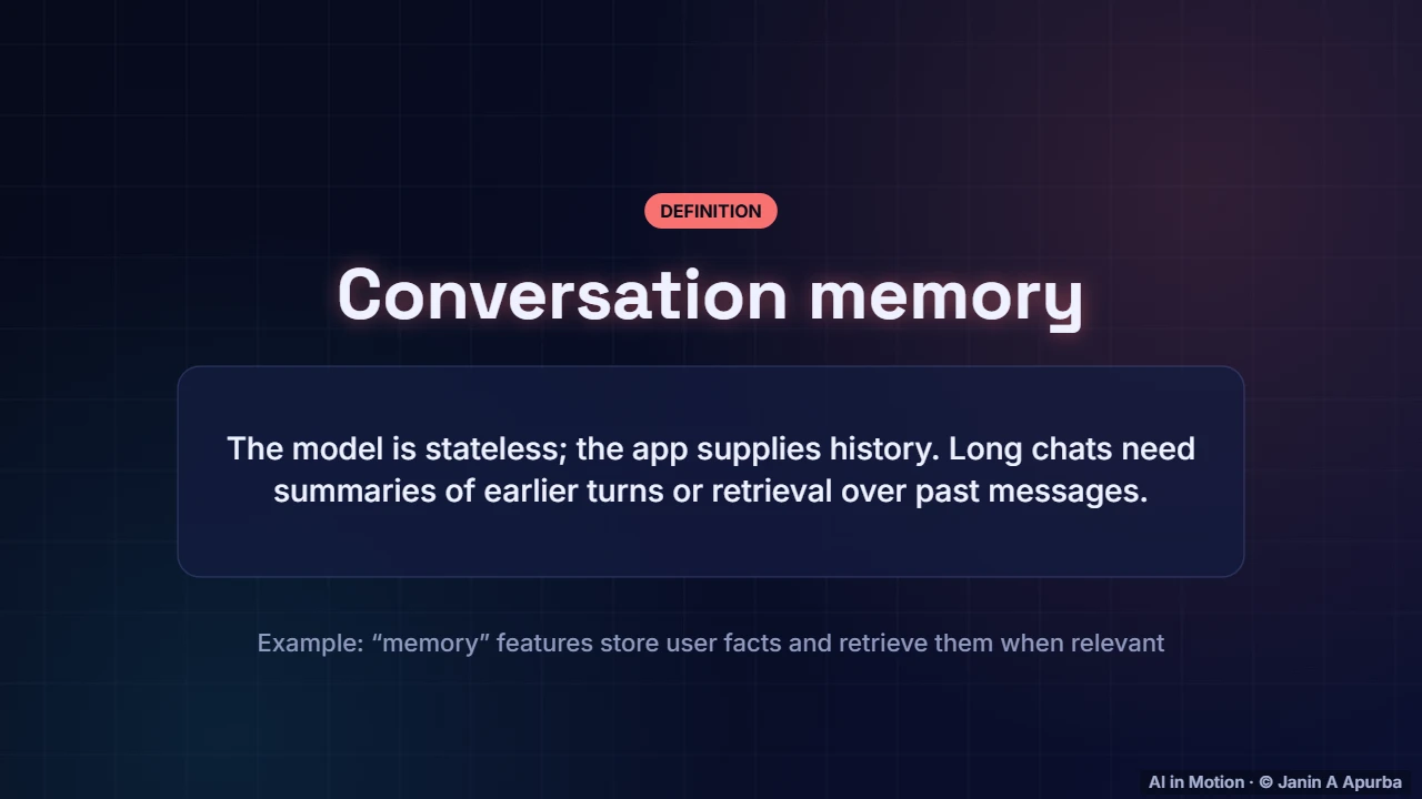 Memory — Building with LLMs: Prompting, RAG and Agents