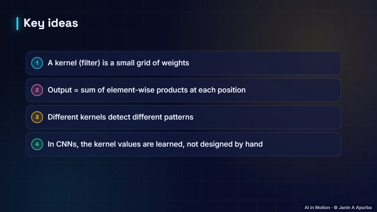 Key ideas — Convolution and Image Filters