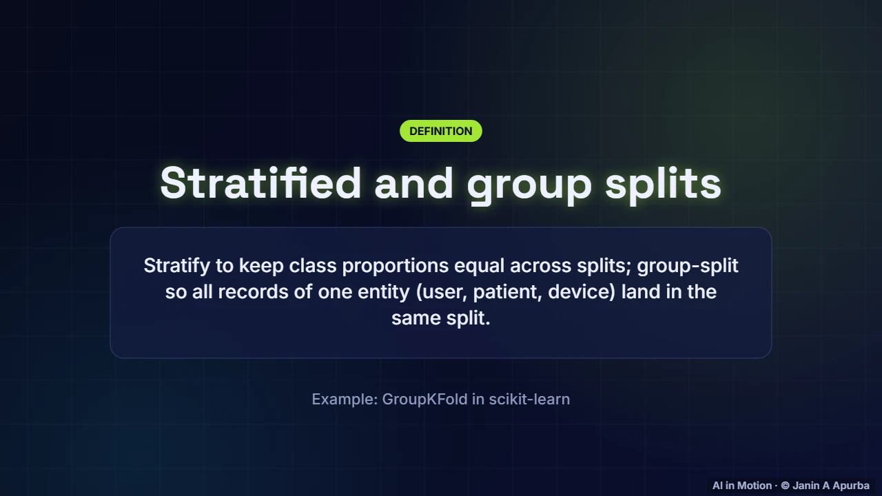 Stratified and group splits — Data Pipelines, Versioning and Experiment Tracking