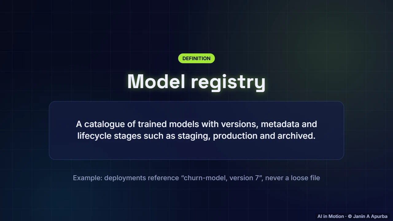 Model registry — Data Pipelines, Versioning and Experiment Tracking