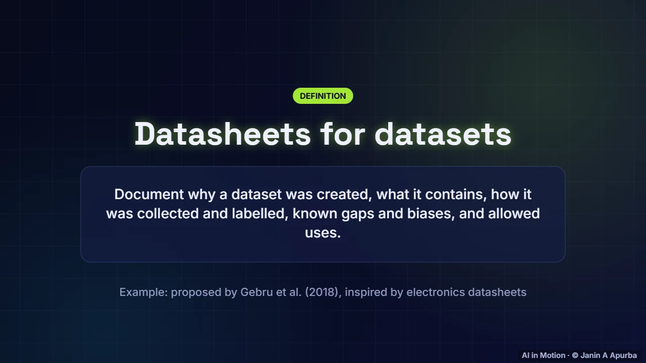Datasheets — Data Pipelines, Versioning and Experiment Tracking