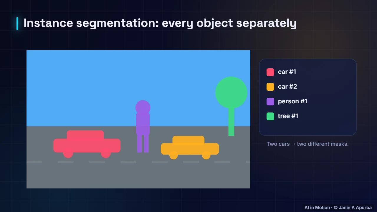 Instance segmentation — Object Detection and Segmentation: A Deep Dive