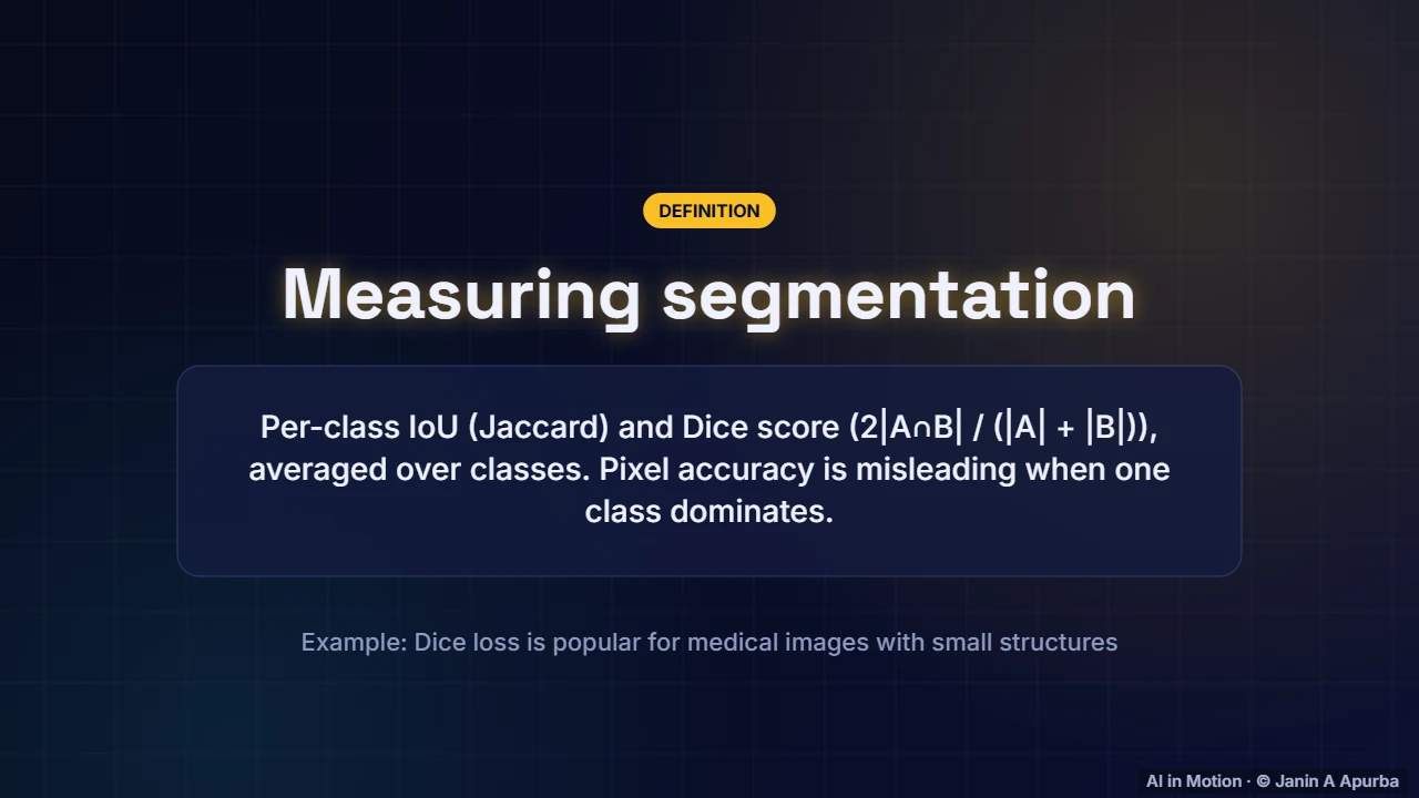 Segmentation metrics — Object Detection and Segmentation: A Deep Dive