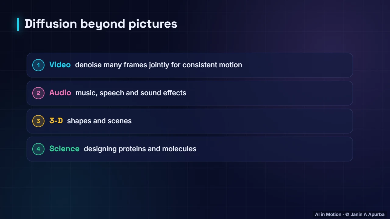 Beyond images — Diffusion Models: The Complete Deep Dive