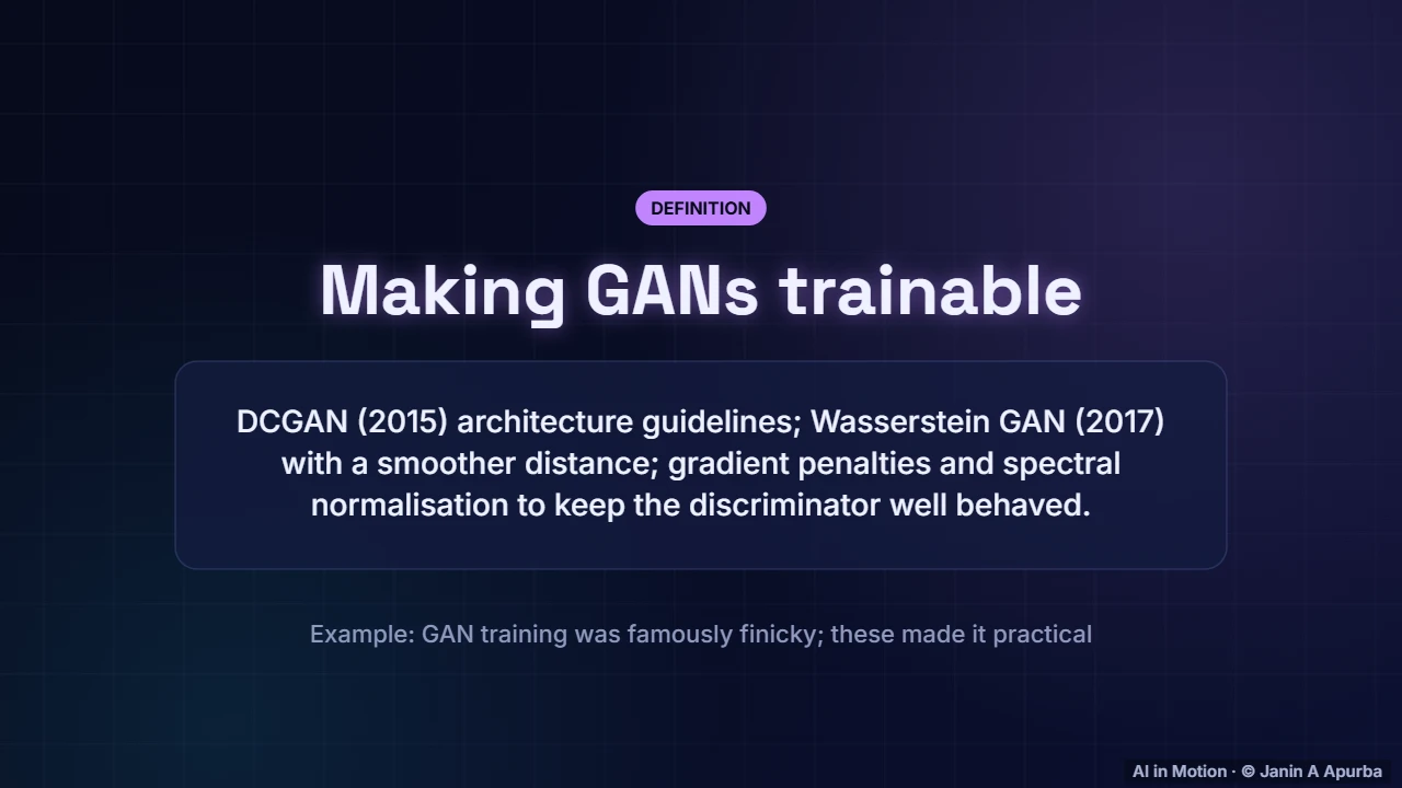 Stabilising GANs — GANs and VAEs: A Deep Dive into Generative Models