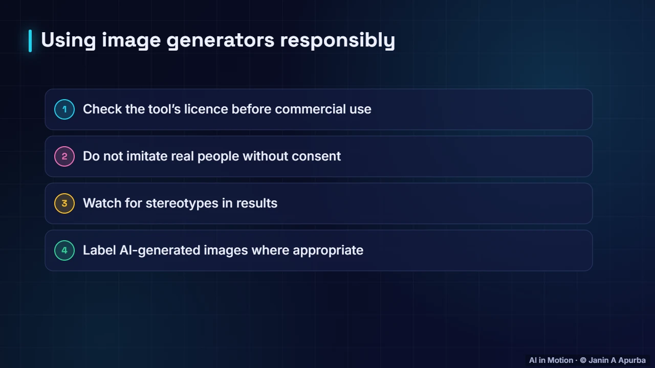 Responsible use — How AI Image Generators Work