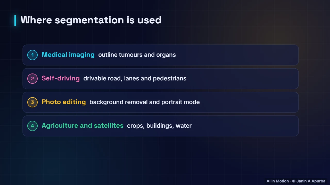 Applications — Image Segmentation: Every Pixel Labelled