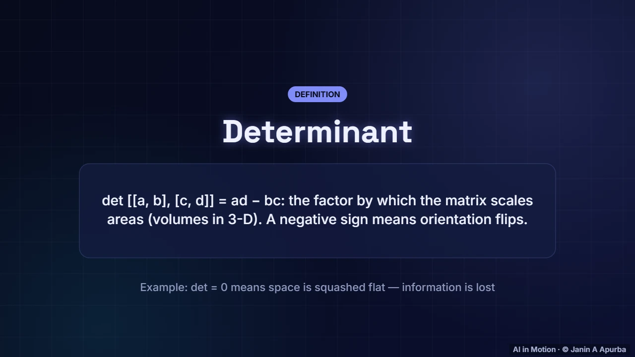 Determinant — Matrices as Transformations