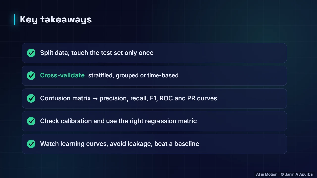 Recap — Evaluating Machine Learning Models: A Deep Dive