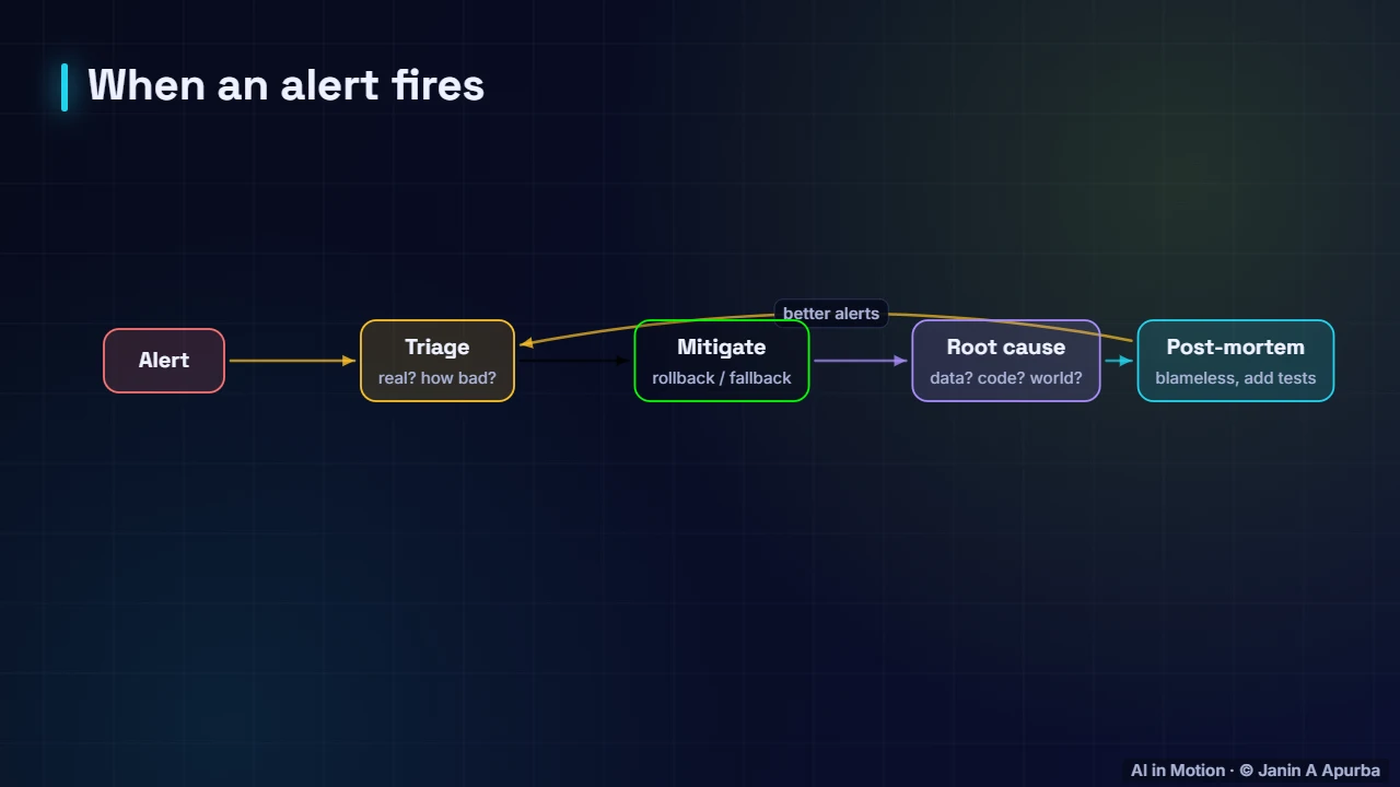 Incident response — Monitoring, Drift and Retraining