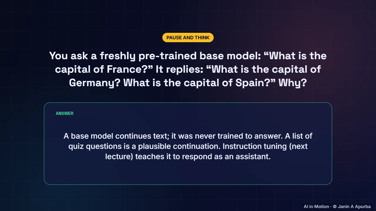Pause and think — Pre-training LLMs at Scale