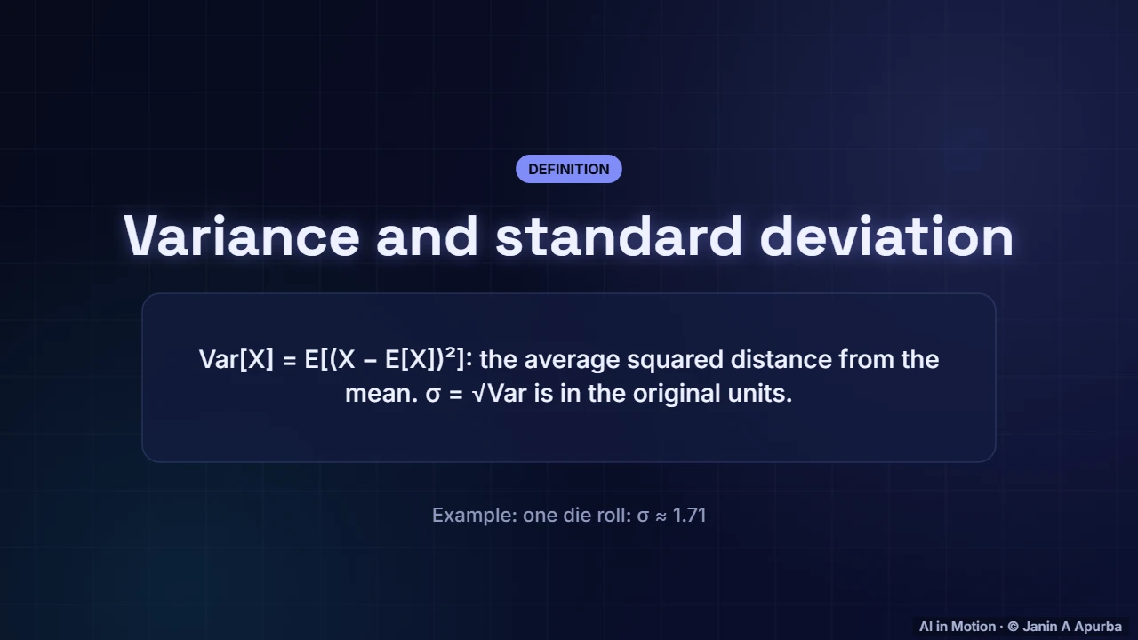 Variance — Probability and Distributions for ML
