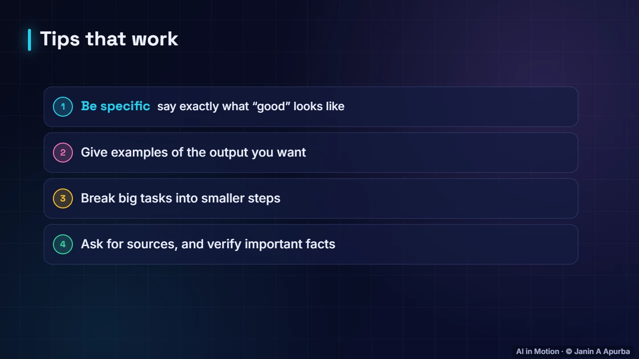 Tips — Prompt Engineering and Chain-of-Thought