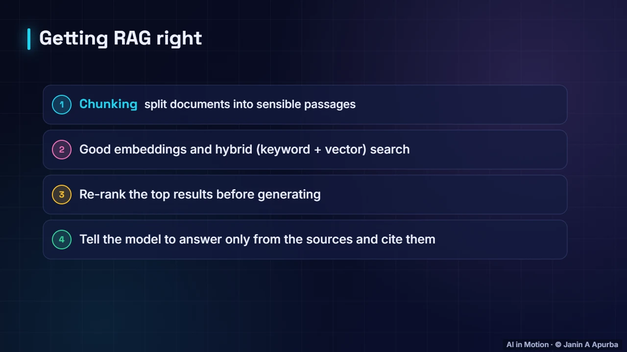 Best practices — Retrieval-Augmented Generation (RAG)