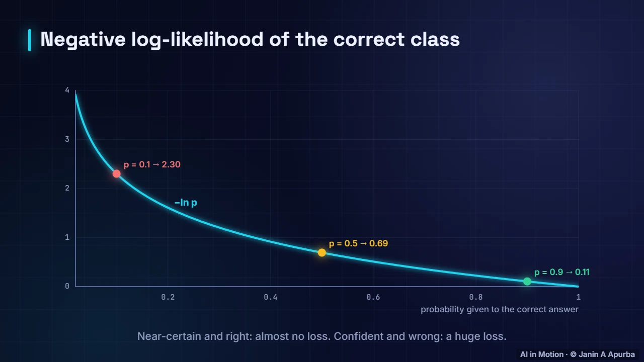 The shape of the loss — Likelihood, Bayes and Information Theory