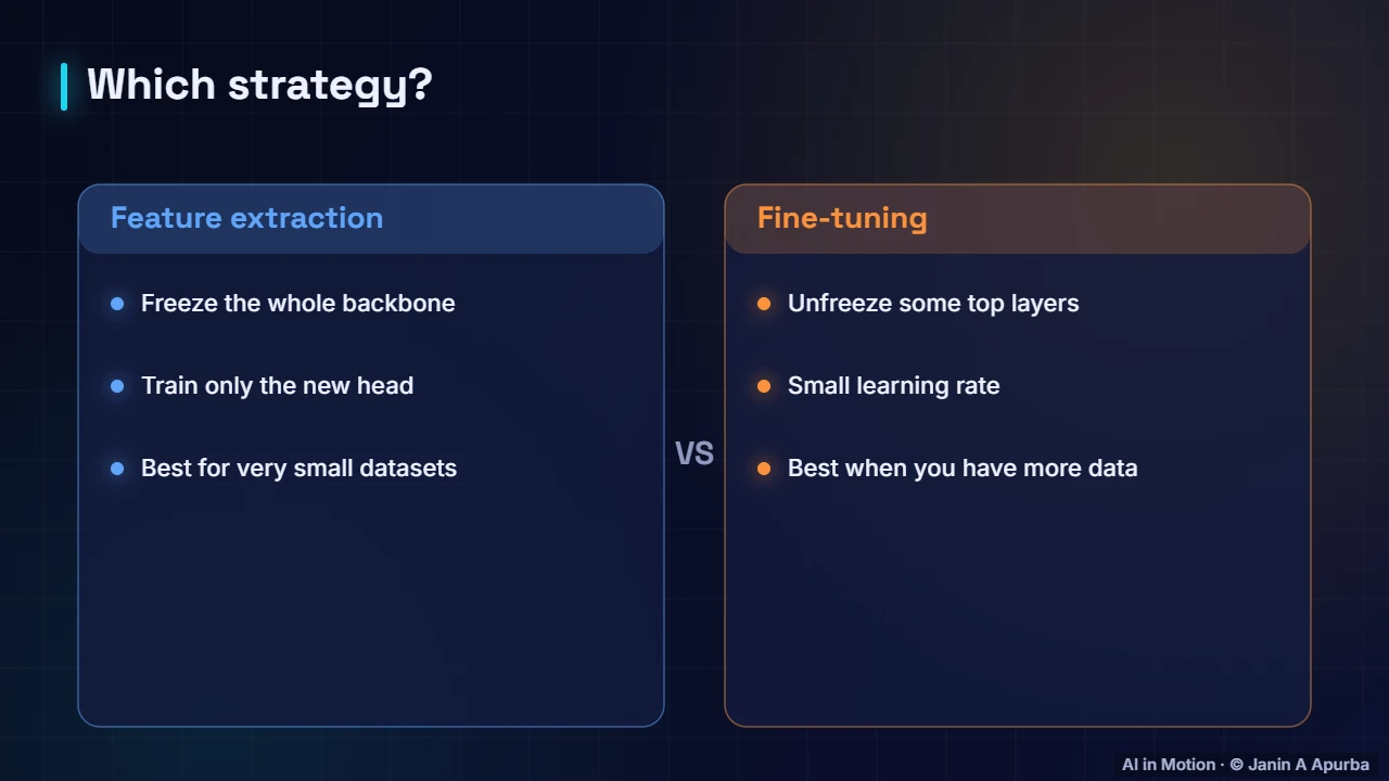 Choosing — Transfer Learning for Vision